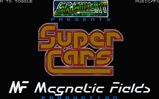 Super Cars title screen for Atari ST